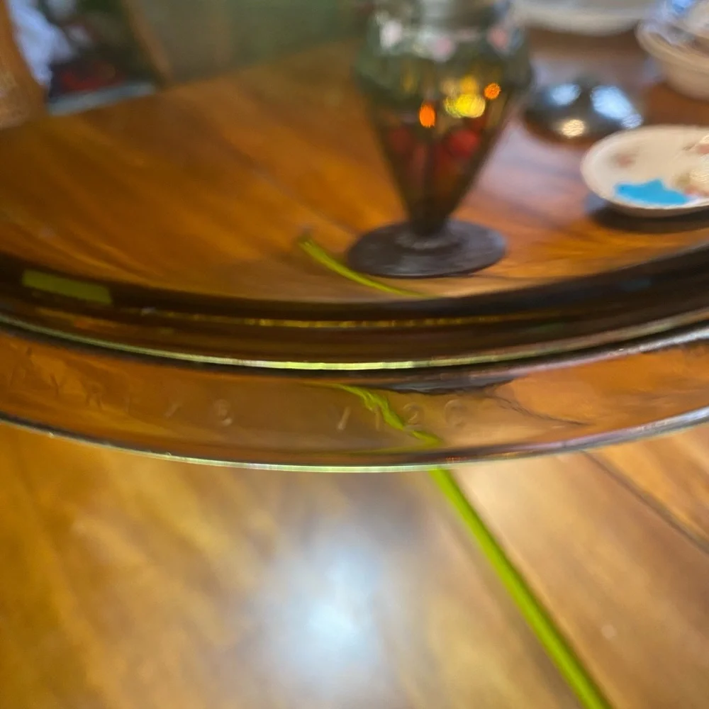 Corning Vision V12C Amber Glass Lid Fit 9 3/8” Openning